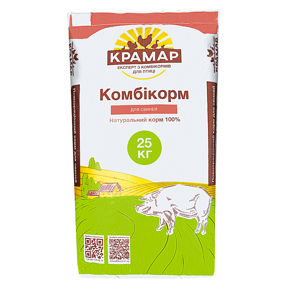 Комбікорм для свиней СК-16 Старт (40-60 днів) - 25кг